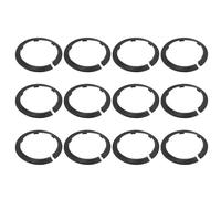 sourcing map 12 Pcs Flange Water Pipe Cover, 8.7"x 6.7"x 0.5" Plastic Round Escutcheon Pipe Collar Clip-on Pipe Cover Radiator Wall Split Flange for 170mm/6.69" Out Diameter Pipe Tube, Black