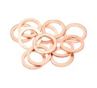 sourcing map 12 Pcs Flat Copper Washers, 12x17x1.5mm Copper Upgraded Flat Metric Sealing Crush Ring Washers for Hydraulic Fittings Screw Bolt Nut Electronic Repair