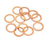 sourcing map 12 Pcs Flat Copper Washers, 22x30x1.5mm Copper Upgraded Flat Metric Sealing Crush Ring Washers for Hydraulic Fittings Screw Bolt Nut Electronic Repair