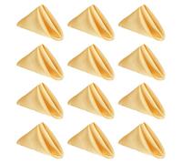 sourcing map 12 Pcs Golden Yellow Satin Napkins, 12x12 Inch Dinner Napkins Cloth Washable Polyester Soft Square Table Decoration for Restaurant Parties Wedding Dining Banquet Event