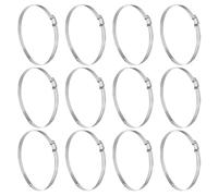 sourcing map 12 Pcs Hose Clamp 5-9/16"-6-1/2" (141-165mm) 304 Stainless Steel Adjustable Worm Gear Hose Clamp with Phillips Screw Assortment Kit for Fuel Line Pipe Plumbing Automotive Tube