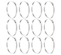 sourcing map 12 Pcs Hose Clamp 6-1/8"-7" (155-178mm) 304 Stainless Steel Adjustable Worm Gear Hose Clamp with Phillips Screw Assortment Kit for Fuel Line Pipe Plumbing Automotive Tube