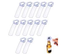 sourcing map 12 Pcs Jar Key Lid Opener, Plastic Jar Lid Opener Easy Grip Multifunctional Durable Can Open Tool for Elderly Seniors Women Weak Hands Easy-use by Anyone, Transparent White