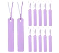 sourcing map 12 Pcs Leather Bookmark, Personalized Handmade Leather Bookmarks Page Markers with Leather Rope for Book Reading Book Lovers Reader Writers Accessories for Men Women, Purple