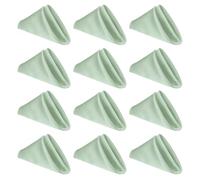 sourcing map 12 Pcs Light Green Satin Napkins, 12x12 Inch Dinner Napkins Cloth Washable Polyester Soft Square Table Decoration for Restaurant Parties Wedding Dining Banquet Event
