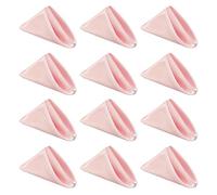 sourcing map 12 Pcs Light Pink Satin Napkins, 12x12 Inch Dinner Napkins Cloth Washable Polyester Soft Square Table Decoration for Restaurant Parties Wedding Dining Banquet Event