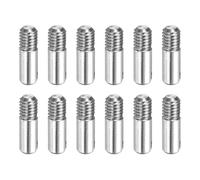 sourcing map 12 Pcs M3 x 10mm Slotted Cylindrical Pins, 304 Stainless Steel Dowel External Thread Locating Parallel Pins Shelf Support Peg Pin for Furniture Installation, DIY Project