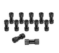sourcing map 12 Pcs M3 x 15mm Knurled Aluminum Standoff Double-Head Spacer Column for FPV Drone RC Airplane Racing Car Simracing, Black