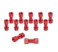 sourcing map 12 Pcs M3 x 15mm Knurled Aluminum Standoff Double-Head Spacer Column for FPV Drone RC Airplane Racing Car Simracing, Red