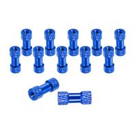 sourcing map 12 Pcs M3 x 15mm Knurled Aluminum Standoff Double-Head Spacer Column for FPV Drone RC Airplane Racing Car Simracing, Dark Blue