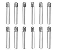 sourcing map 12 Pcs M3 x 16mm Slotted Cylindrical Pins, 304 Stainless Steel Dowel External Thread Locating Parallel Pins Shelf Support Peg Pin for Furniture Installation, DIY Project