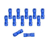 sourcing map 12 Pcs M3 x 18mm Knurled Aluminum Standoff Double-Head Spacer Column for FPV Drone RC Airplane Racing Car Simracing, Dark Blue