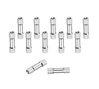 sourcing map 12 Pcs M3 x 23mm Knurled Aluminum Standoff Double-Head Spacer Column for FPV Drone RC Airplane Racing Car Simracing, Silver Tone