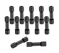 sourcing map 12 Pcs M3 x 25mm Knurled Aluminum Standoff Double-Head Spacer Column for FPV Drone RC Airplane Racing Car Simracing, Black