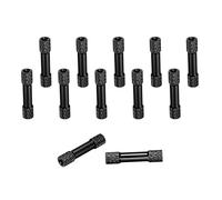 sourcing map 12 Pcs M3 x 28mm Knurled Aluminum Standoff Double-Head Spacer Column for FPV Drone RC Airplane Racing Car Simracing, Black