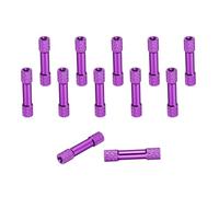 sourcing map 12 Pcs M3 x 28mm Knurled Aluminum Standoff Double-Head Spacer Column for FPV Drone RC Airplane Racing Car Simracing, Purple