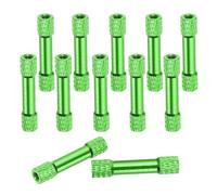 sourcing map 12 Pcs M3 x 30mm Knurled Aluminum Standoff Double-Head Spacer Column for FPV Drone RC Airplane Racing Car Simracing, Green
