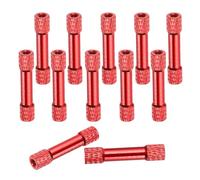 sourcing map 12 Pcs M3 x 30mm Knurled Aluminum Standoff Double-Head Spacer Column for FPV Drone RC Airplane Racing Car Simracing, Red