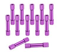 sourcing map 12 Pcs M3 x 30mm Knurled Aluminum Standoff Double-Head Spacer Column for FPV Drone RC Airplane Racing Car Simracing, Purple