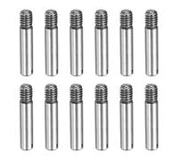 sourcing map 12 Pcs M4 x 14mm Slotted Cylindrical Pins, 304 Stainless Steel Dowel External Thread Locating Parallel Pins Shelf Support Peg Pin for Furniture Installation, DIY Project