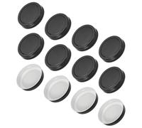 sourcing map 12 Pcs Mason Jar Lids, Colored Tinplate Canning Lids with Label for Regular Mouth Mason Jar for Fermenting Pickling Meal Prep Freezing, Preserving, Black(70mm)