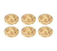 sourcing map 12 Pcs Mini Straw Hats 1.6 Inch Knitting Miniature Straw Hats Tiny Dollhouse Mini Cowboy Cute Woven Cap for DIY Craft Costume Decoration Jewelry Accessory, Wooden Color