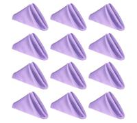 sourcing map 12 Pcs Purple Satin Napkins, 12x12 Inch Dinner Napkins Cloth Washable Polyester Soft Square Table Decoration for Restaurant Parties Wedding Dining Banquet Event