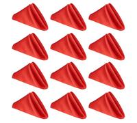 sourcing map 12 Pcs Red Satin Napkins, 12x12 Inch Dinner Napkins Cloth Washable Polyester Soft Square Table Decoration for Restaurant Parties Wedding Dining Banquet Event