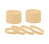 sourcing map 12 Pcs Rubber Bracelets, Unisex Silicone Bracelet Colored Elastic Sports Wristbands for Adults Teen Sports Team Games Parties Fashion Decorations, Luminous Orange