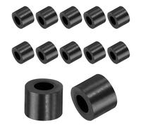 sourcing map 12 Pcs Rubber Spacers 20mm OD x 10mm ID x 15mm Height Round Anti Vibration Spacer Thick Rubber Washers