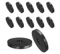 sourcing map 12 Pcs Rubber Spacers 40mm OD x 12mm ID x 5mm Height Round Anti Vibration Spacer Thick Rubber Washers