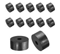 sourcing map 12 Pcs Rubber Spacers 60mm OD x 15mm ID x 30mm Height Round Anti Vibration Spacer Thick Rubber Washers