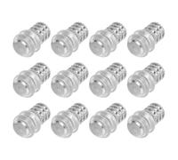 sourcing map 12 Pcs Shelf Bracket Pegs Aluminium Nickel Plated 8mm Dia 8mm Installation Depth Holder Support Pin for Furniture Wardrobe Cupboard Bookcase Shelves Bracket, Silver