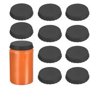 sourcing map 12 Pcs Silicone Can Covers Airtight Seal Reusable Wine Corks Black Rubber Bottle for Parties Home Kitchen Accessory Beverage Storage