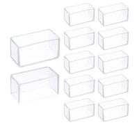 sourcing map 12 Pcs Silicone Chair Leg Floor Protectors 1.2 x 2.4 Inch Non-Slip Chair Leg Caps Covers, Rectangle Furniture Leg Protectors for Hardwood Floors Reduce Noise and Scratches, Clear