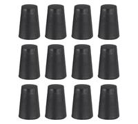 sourcing map 12 Pcs Silicone Rubber Tapered Plug, 13mm to 18mm High-Temperature Solid Rubber Stoppers Silicone Plugs for Hole Plugs, Spraying, Coating, Painting Protection, Black, 25mm