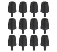 sourcing map 12 Pcs Silicone Rubber Tapered Plug, 14mm to 19mm High-Temperature Solid Rubber Stoppers Silicone Plugs for Hole Plugs, Spraying, Coating, Painting Protection, Black, 20mm