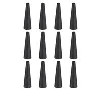 sourcing map 12 Pcs Silicone Rubber Tapered Plug, 3.5mm to 9mm High-Temperature Solid Rubber Stoppers Silicone Plugs for Hole Plugs, Spraying, Coating, Painting Protection, Black, 30mm