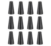 sourcing map 12 Pcs Silicone Rubber Tapered Plug, 4.5mm to 8.5mm High-Temperature Solid Rubber Stoppers Silicone Plugs for Hole Plugs, Spraying, Coating, Painting Protection, Black, 16mm
