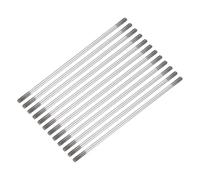 sourcing map 12 Pcs Silver Pushrod Connector Linkage, M3 Threaded Rod 304 Stainless Steel Double End RC Servo Push Rods for RC Airplane Car Boat Helicopter DIY Model Parts, 100mm/3.94"