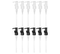 sourcing map 12 Pcs Soap Dispenser Pump Heads, Lotion Hand Soap Dispensers Top Pumps Replacement Clip-on Pumphead for Standard 20/410 Thread Size Lotion Shampoo Bottle in Kitchen, Black/White
