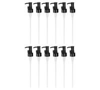 sourcing map 12 Pcs Soap Dispenser Pump Heads, Lotion Hand Soap Dispensers Top Pumps Replacement Clip-on Pumphead for Standard 24/410 Thread Size Lotion Shampoo Bottle in Kitchen Bathroom Black