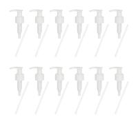 sourcing map 12 Pcs Soap Dispenser Pump Heads Soap Dispensers Top Pumps Replacement Switch Pumphead for Standard 24/426 Neck Size Lotion Shampoo Bottle, White