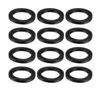 sourcing map 12 Pcs Solid Nitrile Rubber Flat Washer DN20 2-19/32" OD x 2" ID x 1/4" Thickness Large Washers O Ring Sealing Gaskets, Industrial Flat Rubber Spacer, Black