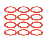 sourcing map 12 Pcs Solid Silicone Flat Washer DN100 4-13/16" OD x 4" ID x 1/4" Thickness Large Washers O Ring Sealing Gaskets, Industrial Flat Silicone Spacer, Red