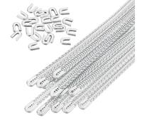sourcing map 12 Pcs Spiral Metal Corset Boning, 1/4"x 14" Galvanized Carbon Steel Boning Precut Steel Boning Tip with Cap Head for Corset Gown Costumes Crafts Sewing