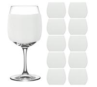 sourcing map 12 Pcs Sublimation Blank Wine Glass Sleeves, Reusable Neoprene Insulated Wine Glass Cover Protector for Cold Drinks Sublimation Ornaments Supplies, White