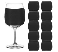 sourcing map 12 Pcs Sublimation Blank Wine Glass Sleeves, Reusable Neoprene Insulated Wine Glass Cover Protector for Cold Drinks Sublimation Ornaments Supplies, Black