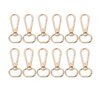 sourcing map 12 Pcs Swivel Clasp Hooks, 0.67 Inch D Ring Swivel Purse Clips for Handbags, Purse Strap Hardware for Bag Making, Push Gate Lobster Clasp, Gold