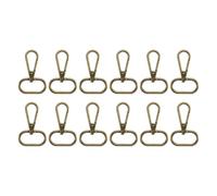 sourcing map 12 Pcs Swivel Clasp Hooks, 1.02 Inch D Ring Swivel Purse Clips for Handbags, Purse Strap Hardware for Bag Making, Push Gate Lobster Clasp, Bronze